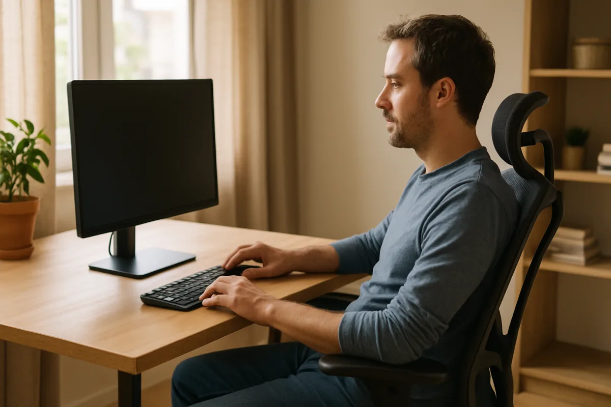Postazione al computer: come regolare sedia, schermo e tastiera senza cercare una postura perfetta